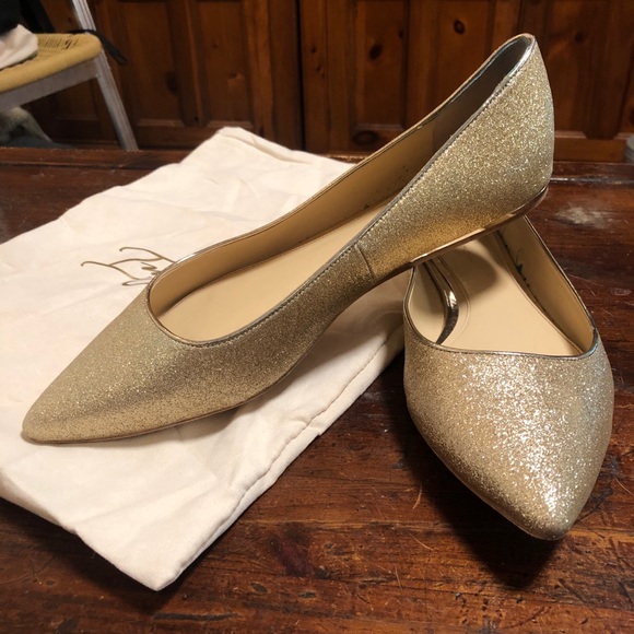 vince camuto gold flats